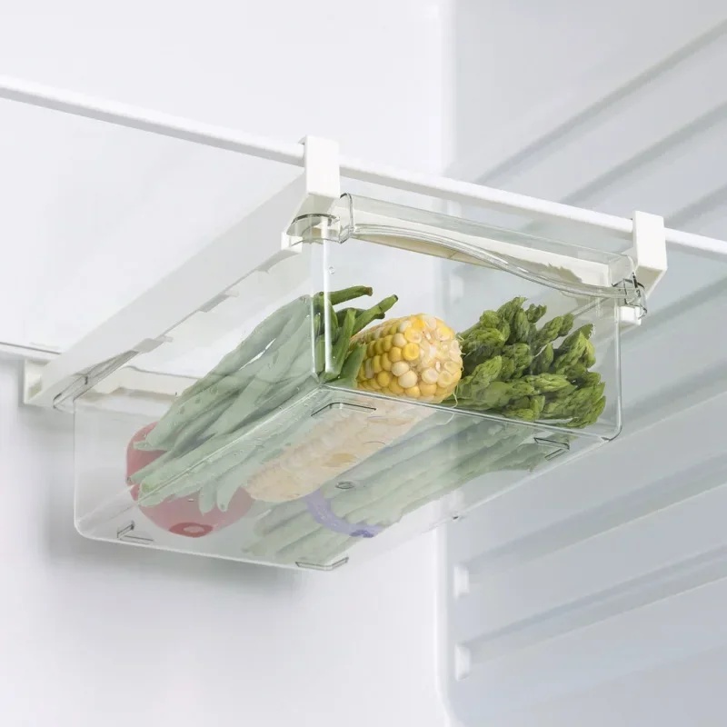 Kitchen Baking Tins - Hanging Pull Out Fridge Drawer Organizer,