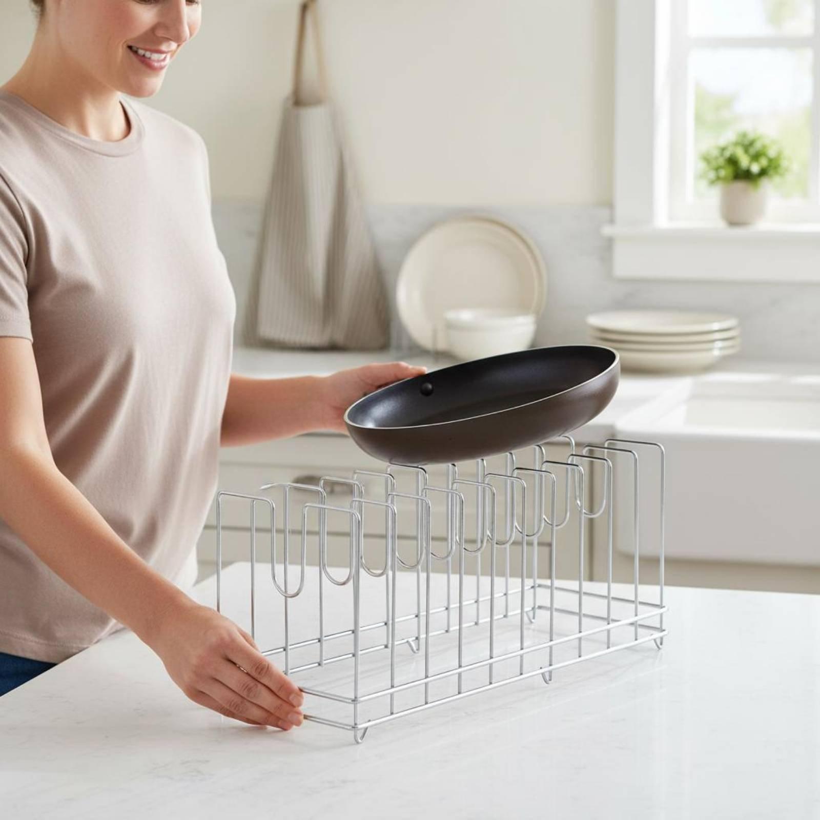 Kitchen Cabinet Baking Organizer - Vertical Kitchen Shelf Rack for Baking