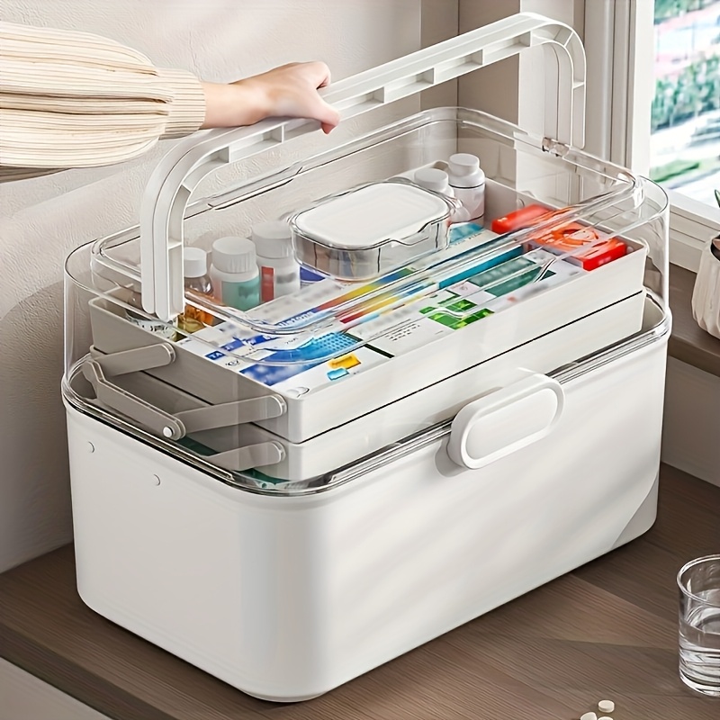 Kitchen Baking Tins - Large Capacity Clear Lid Medicine Storage