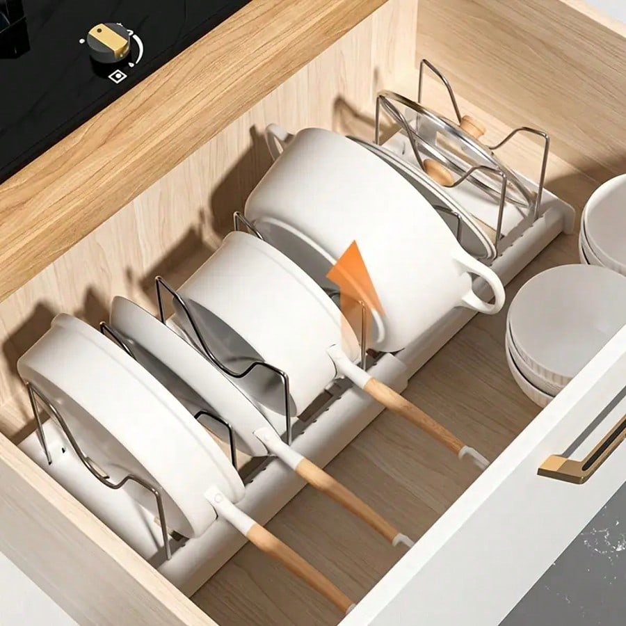 Adjustable Partition Storage R - Kitchen Cabinet Baking Organizer recension och pris