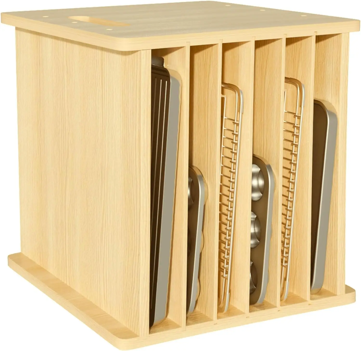 7 Tier Wooden Tray Dividers fo - Kitchen Cabinet Baking Organizer recension och pris