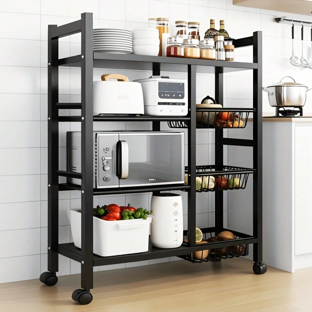 Movable Kitchen Storage Rack W - Kitchen Baking Pantry recension och pris