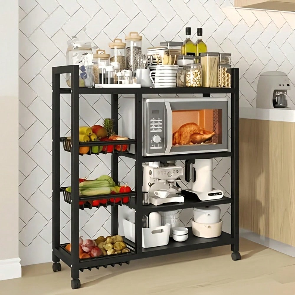 Movable Kitchen Storage Rack W - Kitchen Baking Pantry recension och pris