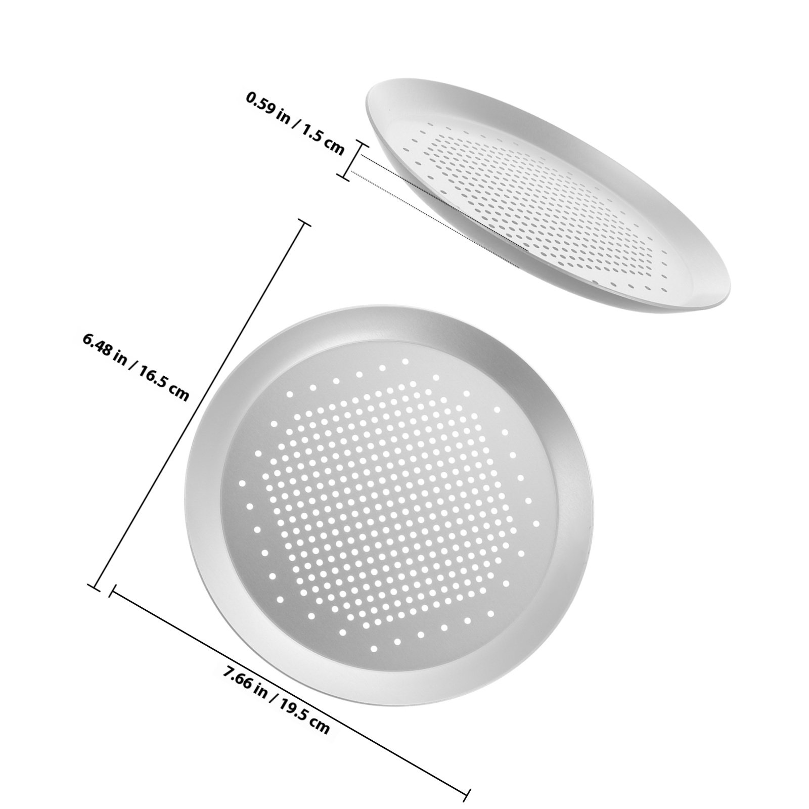 2Pcs Pizza Pan Metal Perforate - Kitchen Essentials Baking Tray recension och pris