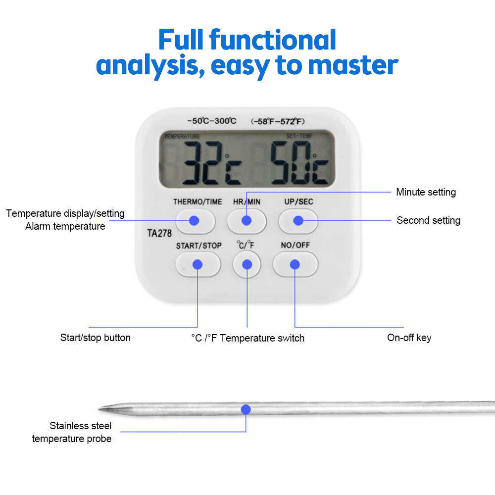 TA278 Digital Kitchen Thermome - Kitchen Baking Station recension och pris