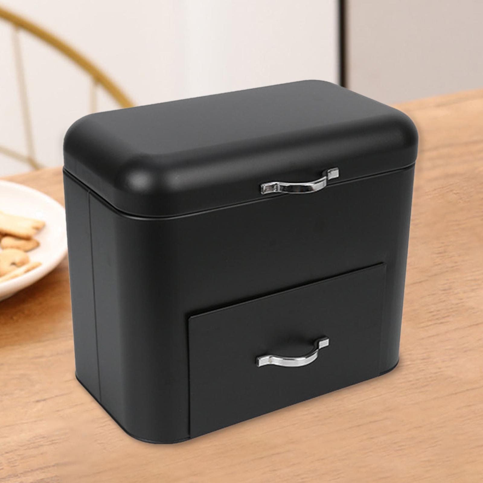 Bread Box, Iron Large Capacity - Kitchen Baking Pantry recension och pris