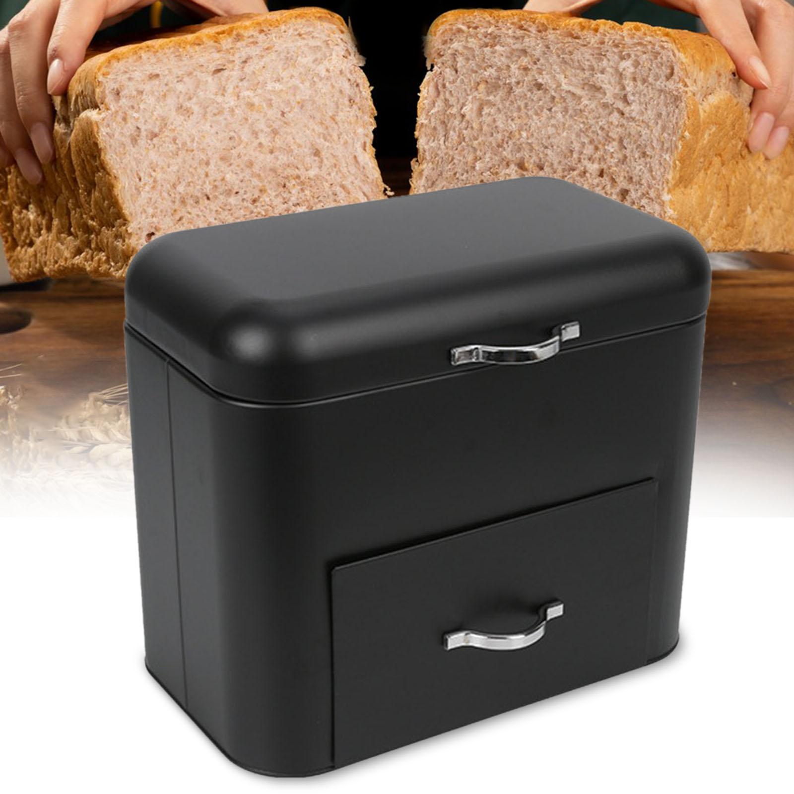 Bread Box, Iron Large Capacity - Kitchen Baking Pantry recension och pris