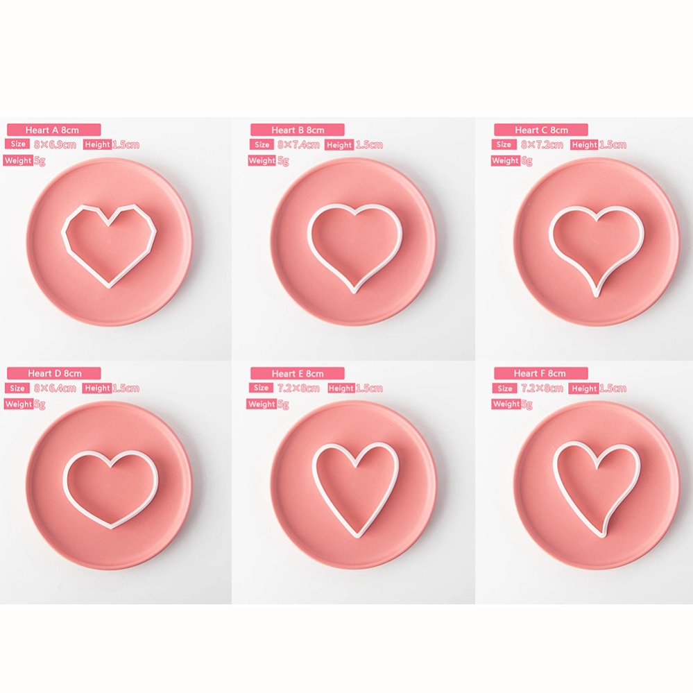 Heart Cookie Cutters Mold 3D C - Baking Kitchen Diy recension och pris