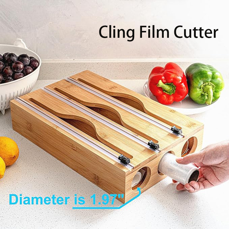 3 In 1 Bamboo Foil Cling Film  - Kitchen Baking Tray Storage recension och pris