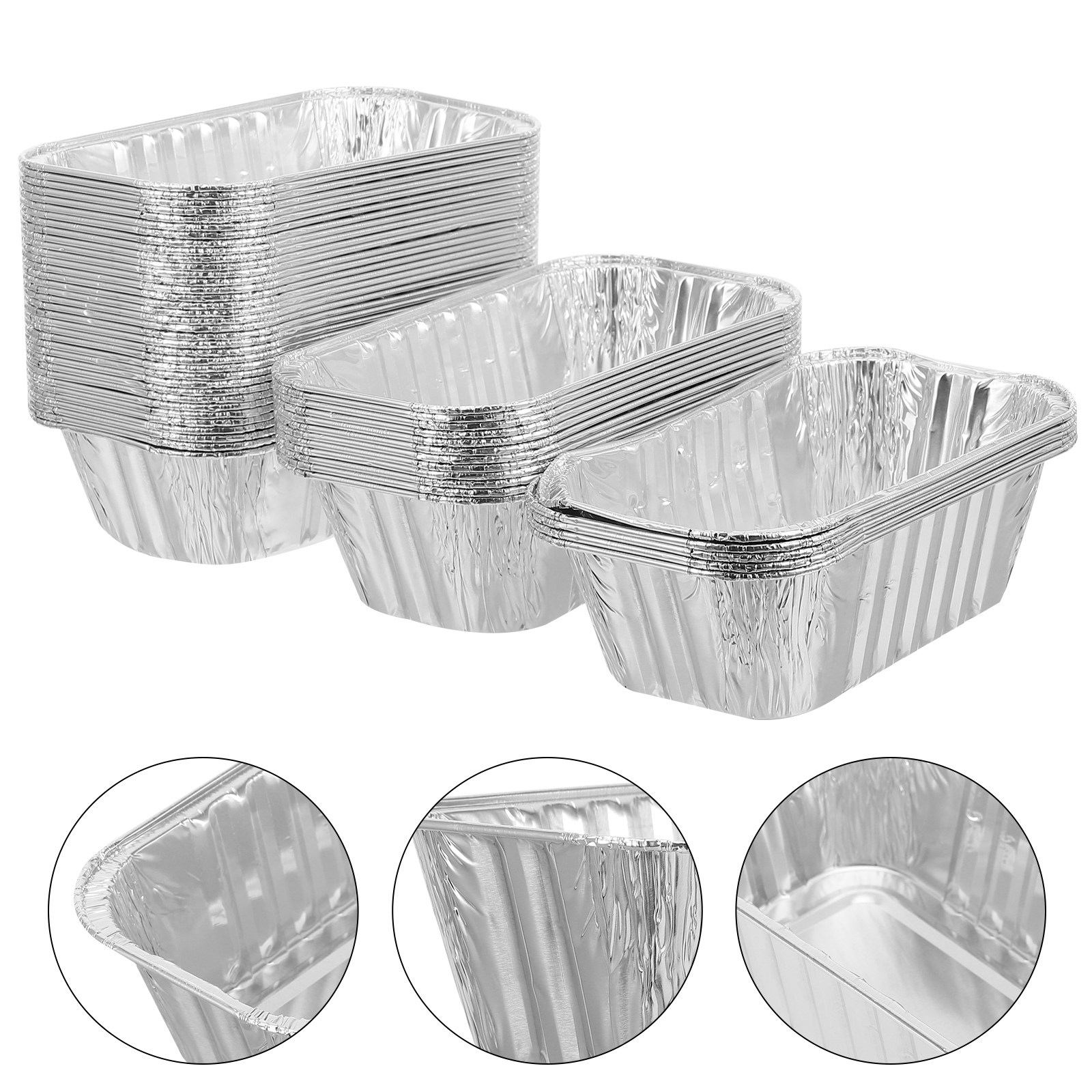 50Pcs Foil Loaf Pan Aluminum B - Kitchen Essentials Baking Tray recension och pris