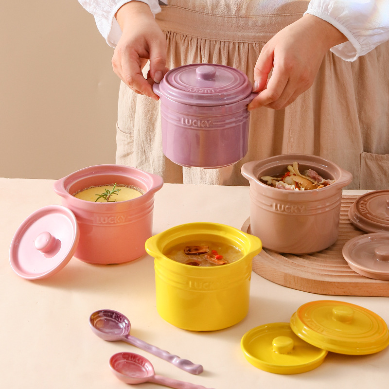 Double Lid Ceramic Bowl,Bird's - Kitchen Baking Bowls recension och pris