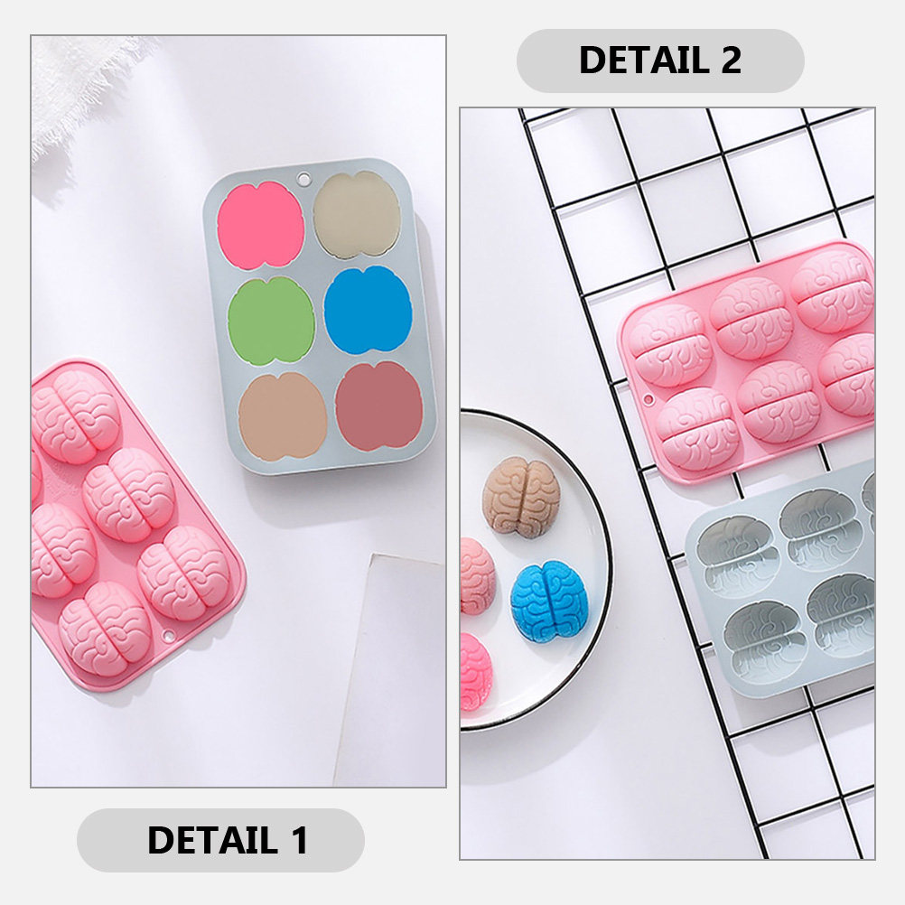 2Pcs Silicone Brain Mold Choco - Baking Kitchen Diy recension och pris