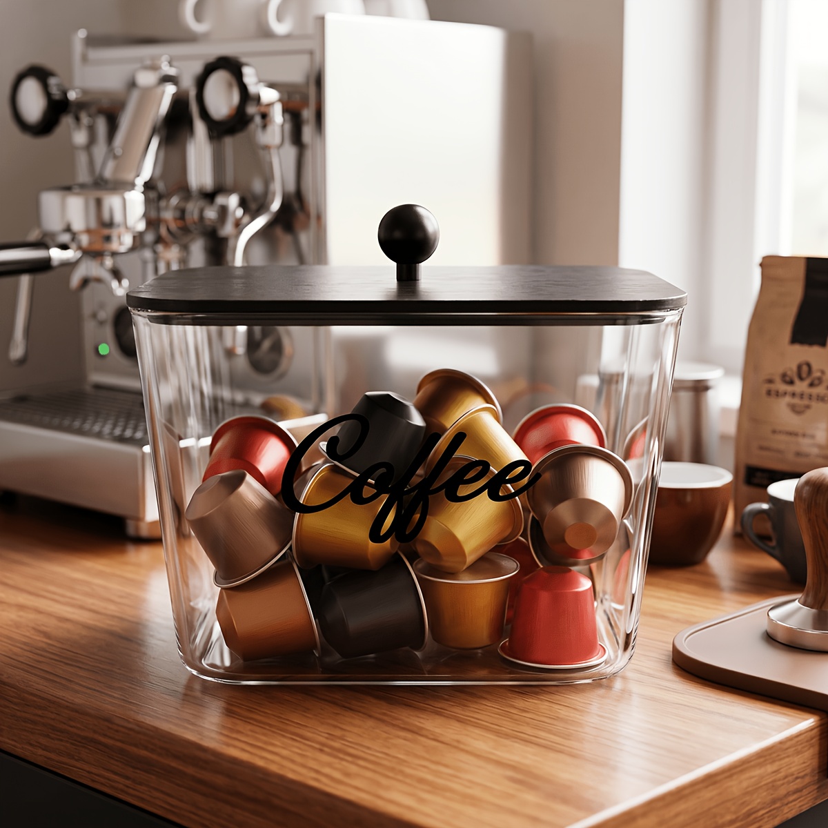 Coffee Pod Holder with Lids Pl - Kitchen Baking Tray Storage recension och pris