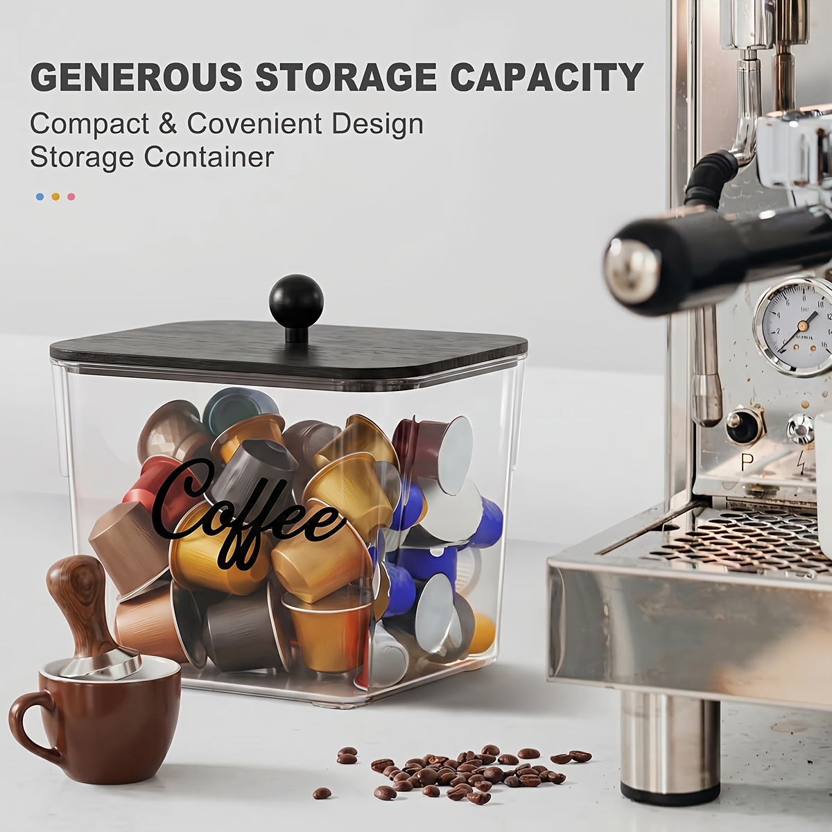 Coffee Pod Holder with Lids Pl - Kitchen Baking Tray Storage recension och pris