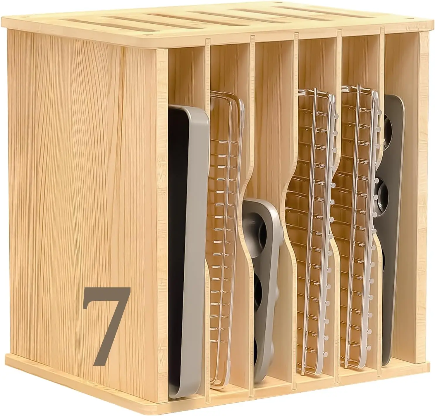 Wooden Tray Dividers for Cabin - Kitchen Cabinet Baking Organizer recension och pris