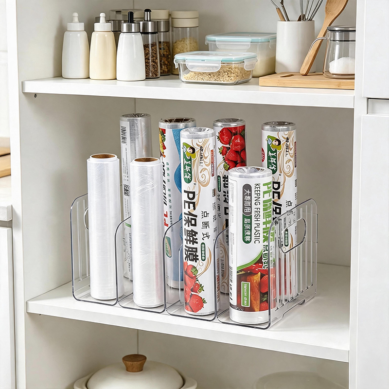 Clear Multi‑Slot Cabinet Stora - Kitchen Cabinet Baking Organizer recension och pris