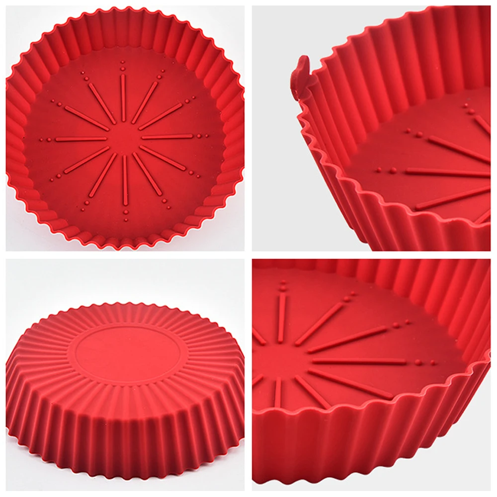 Round Air Fryer Silicone Pot - - Kitchen Essentials Baking Tray recension och pris