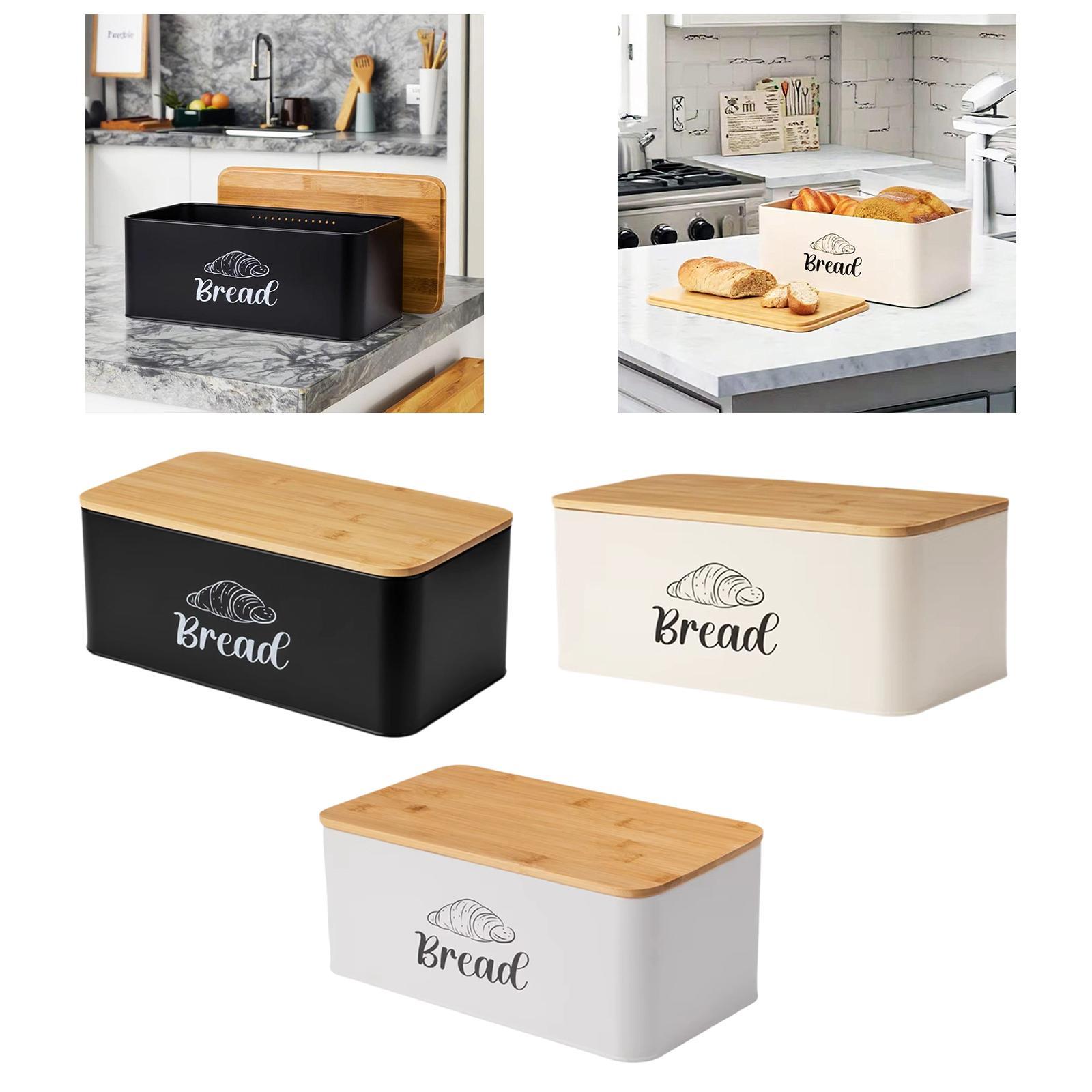Bread Box for Kitchen Countert - Kitchen Baking Pantry recension och pris