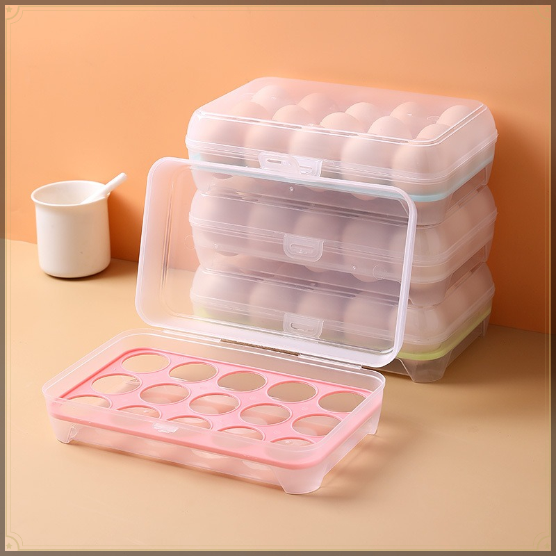 Egg Storage Box 15 Grids PP Vi - Kitchen Baking Tins recension och pris