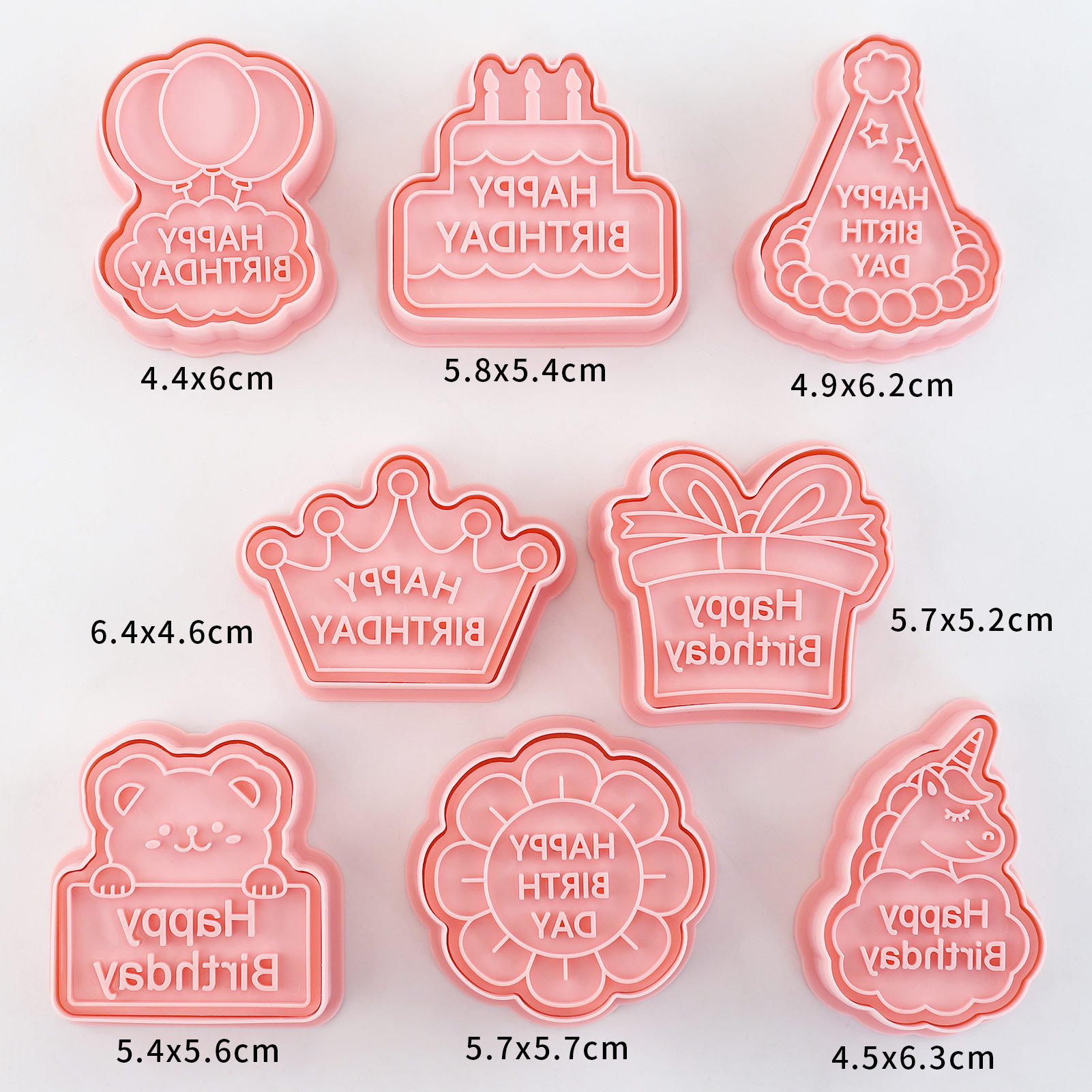 8pcs Happy Birthday Cookie Cut - Baking Kitchen Diy recension och pris