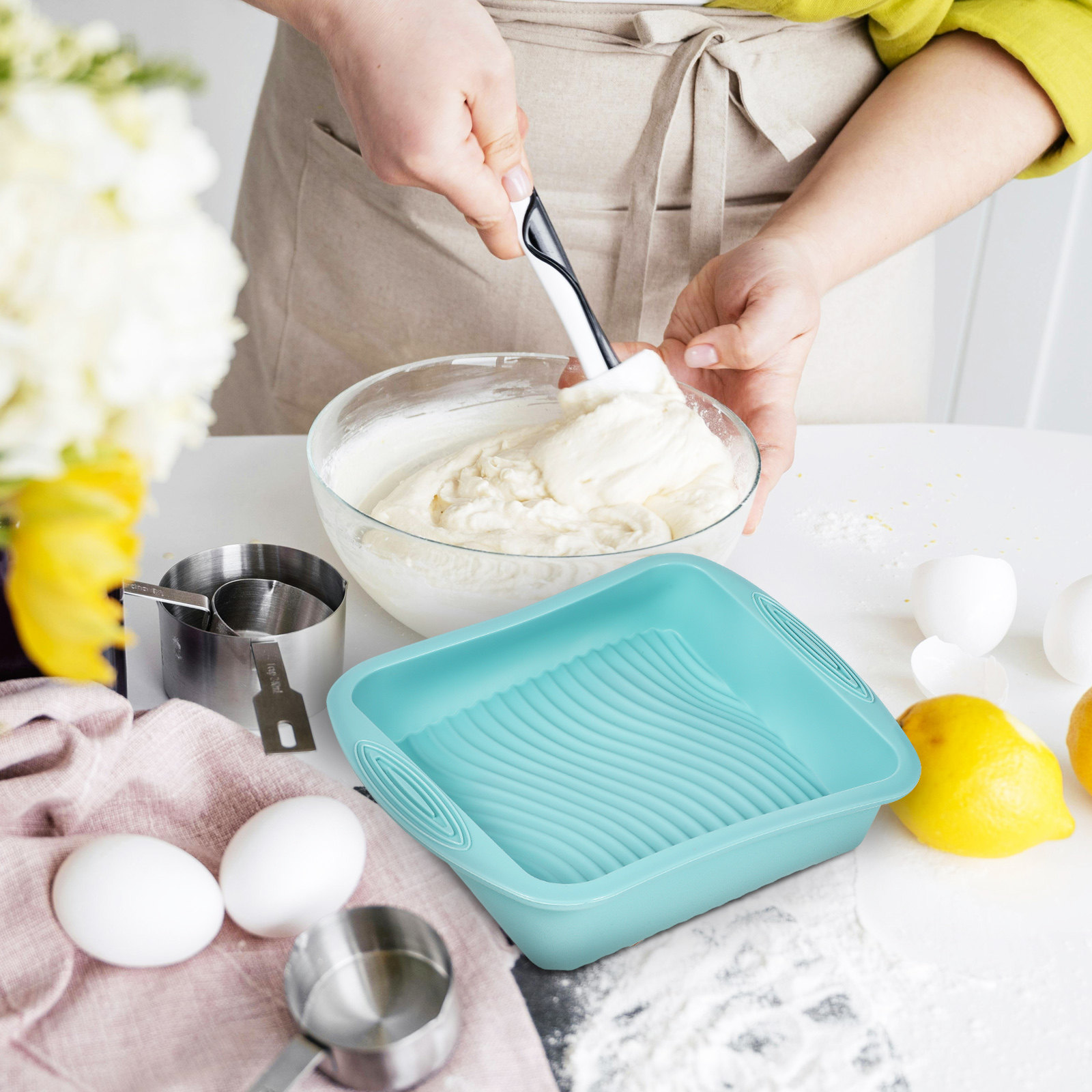 Silicone Baking Tin Square Cak - Kitchen Baking Tins recension och pris