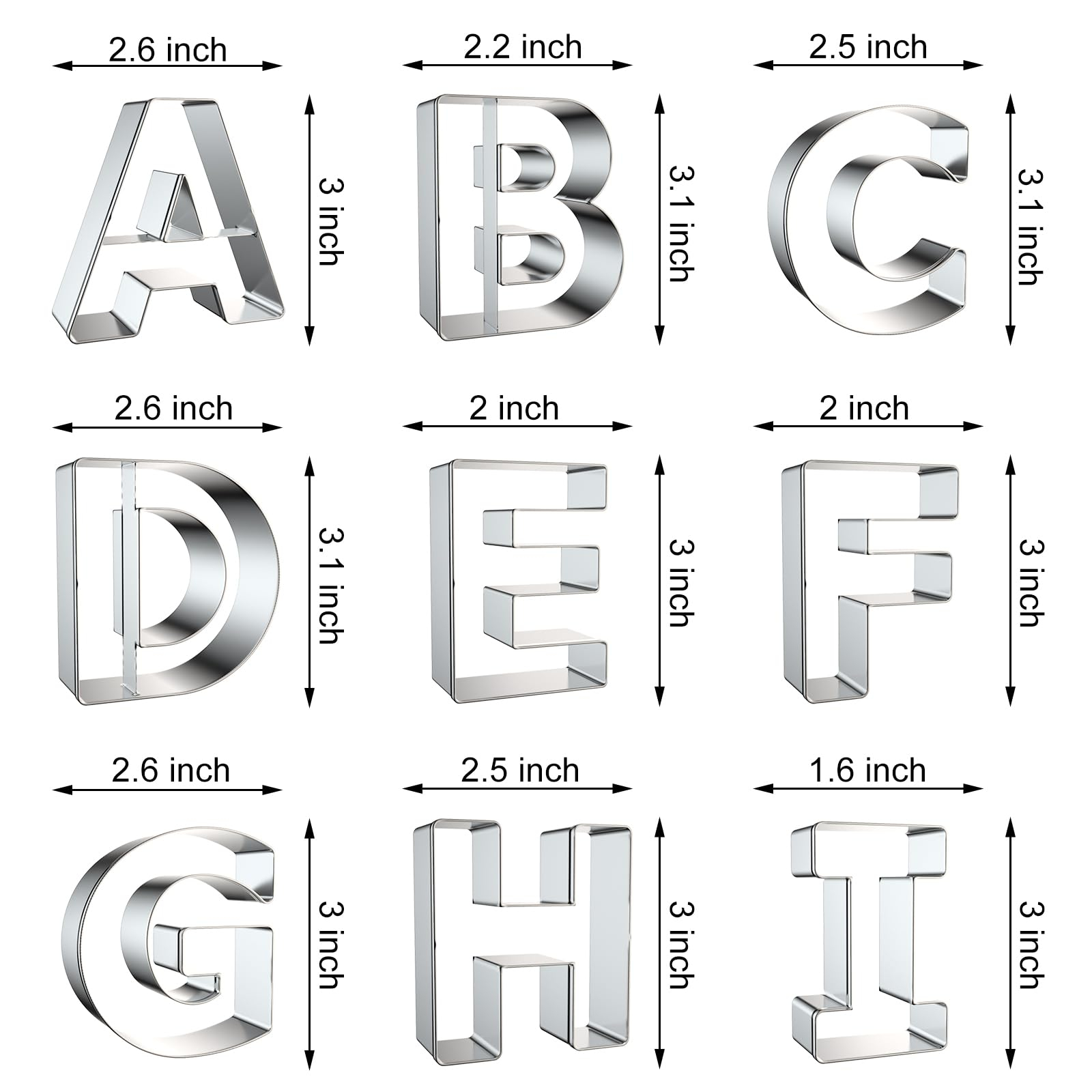 Letter Cookie Cutters Shapes - - Kitchen Baking Cookies recension och pris