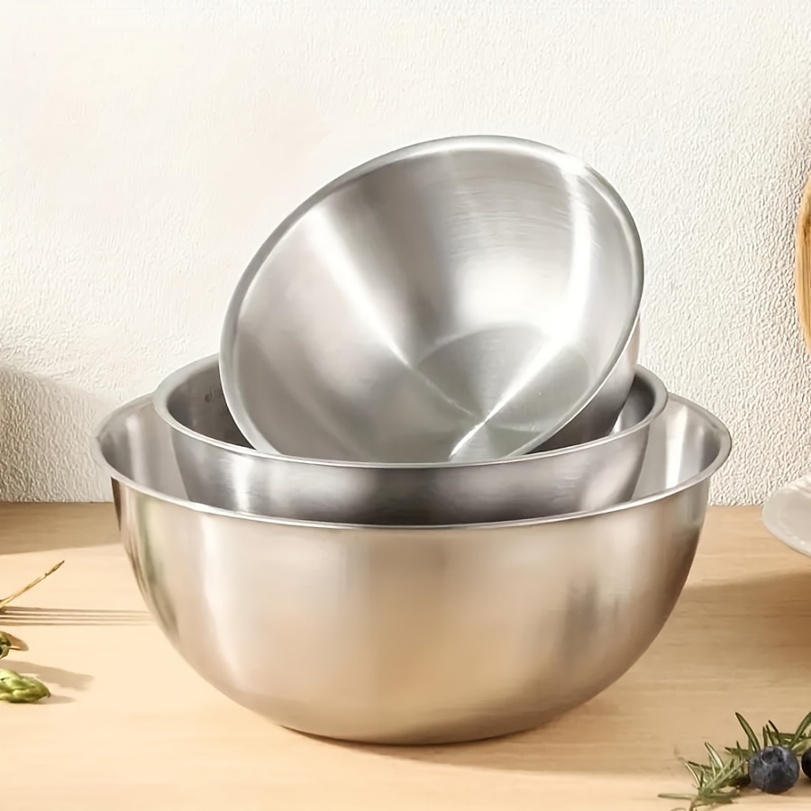 3pcs Stainless Steel Salad Bow - Kitchen Baking Bowls recension och pris