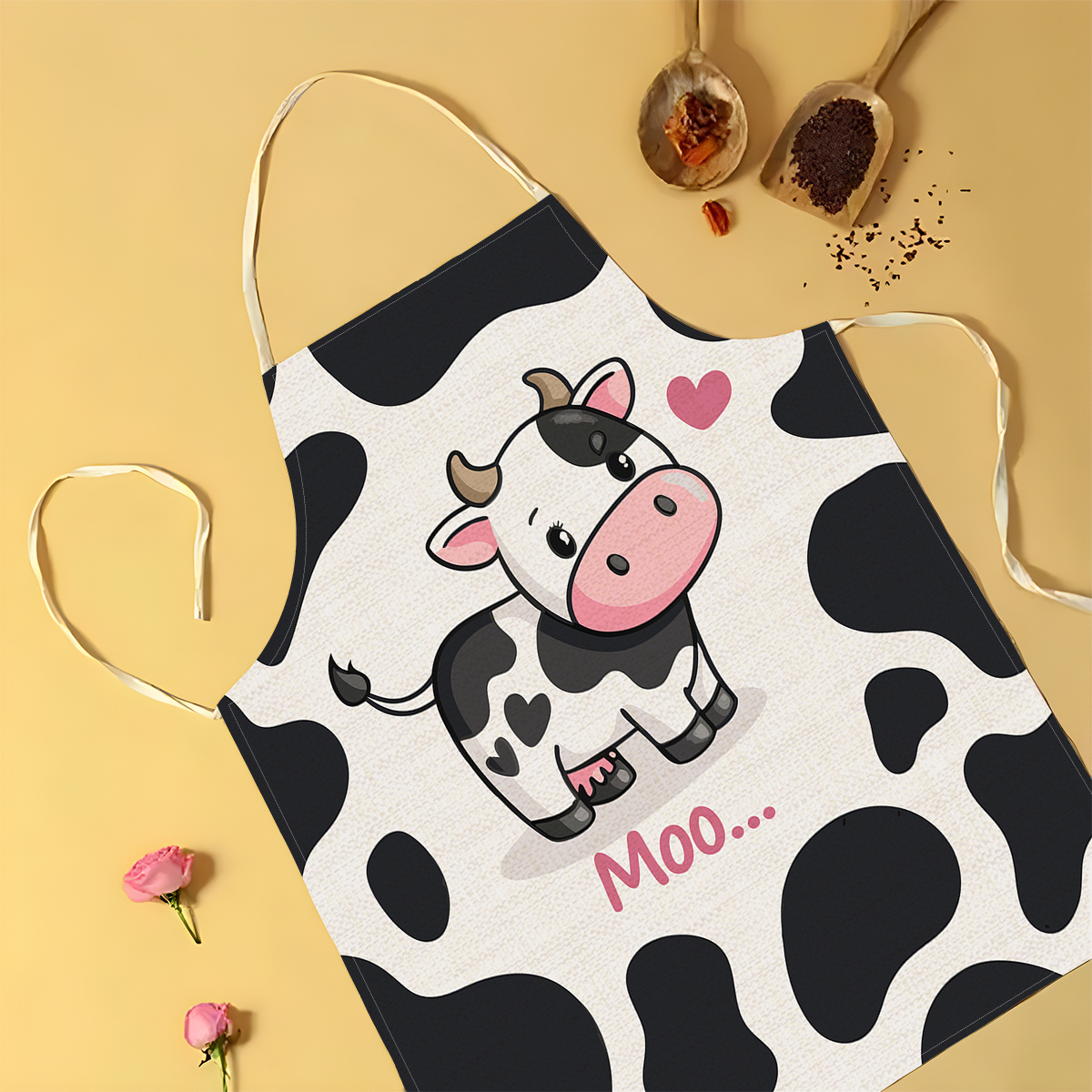 1pc Cute Cartoon Cow Print Kit - Kitchen Design For Baking recension och pris