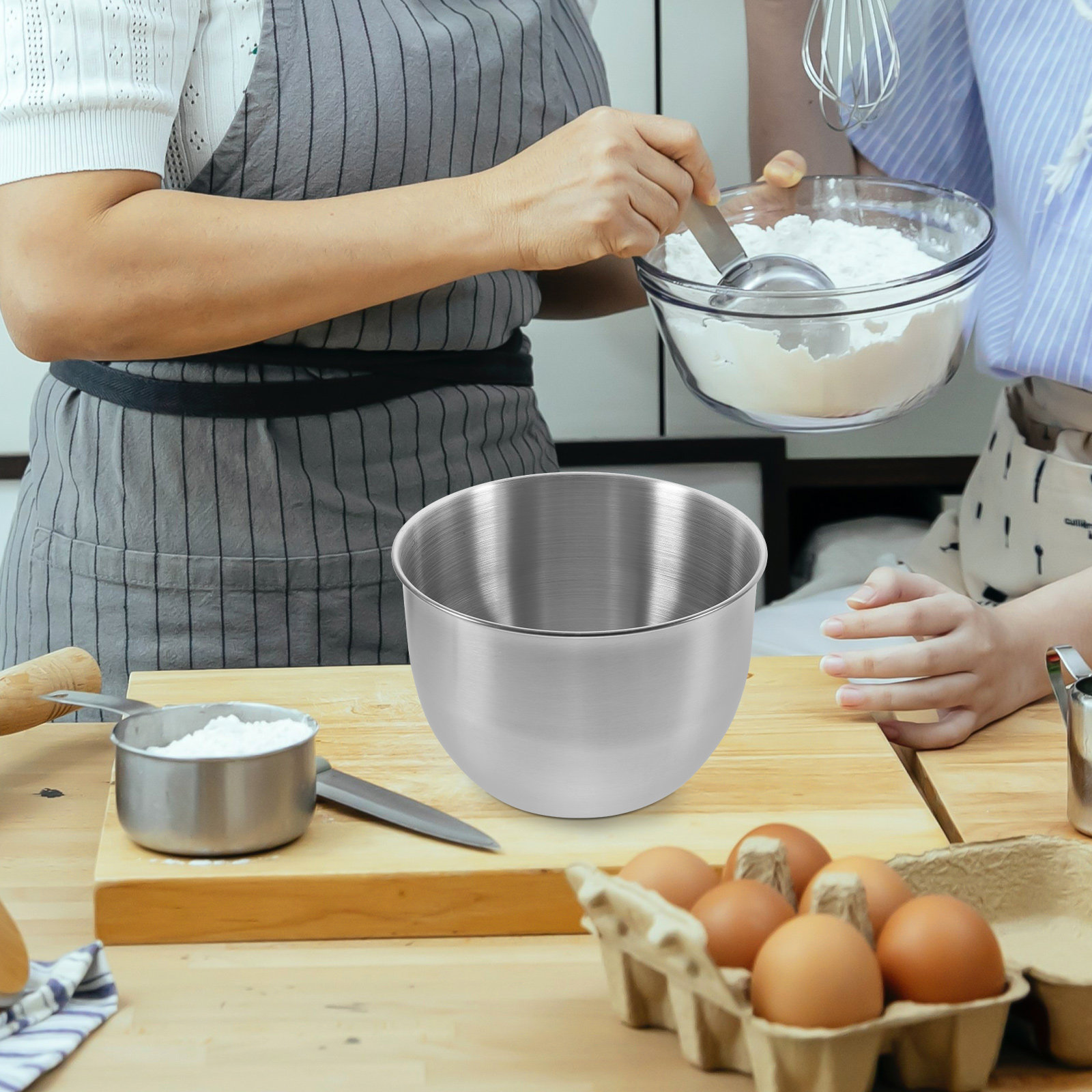 Deep Stainless Steel Mixing Bo - Kitchen Baking Bowls recension och pris