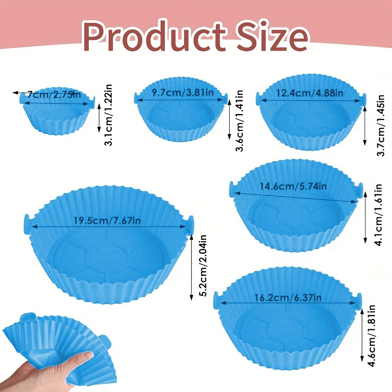 6-Piece Silicone Air Fryer Ove - Kitchen Essentials Baking Tray recension och pris