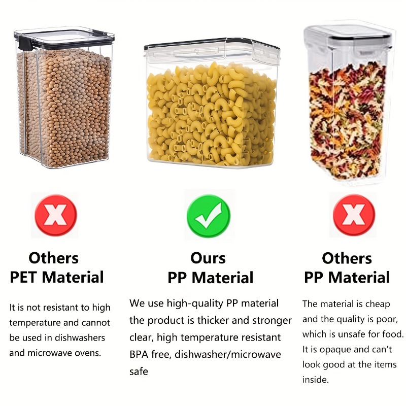 6Pcs Airtight Food Storage Con - Kitchen Baking Pantry recension och pris