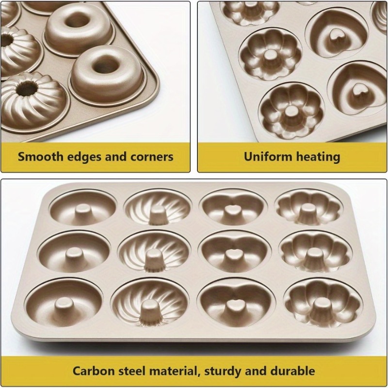 1Pc Donut Baking Pan, 12 Cavit - Kitchen Baking Essentials recension och pris