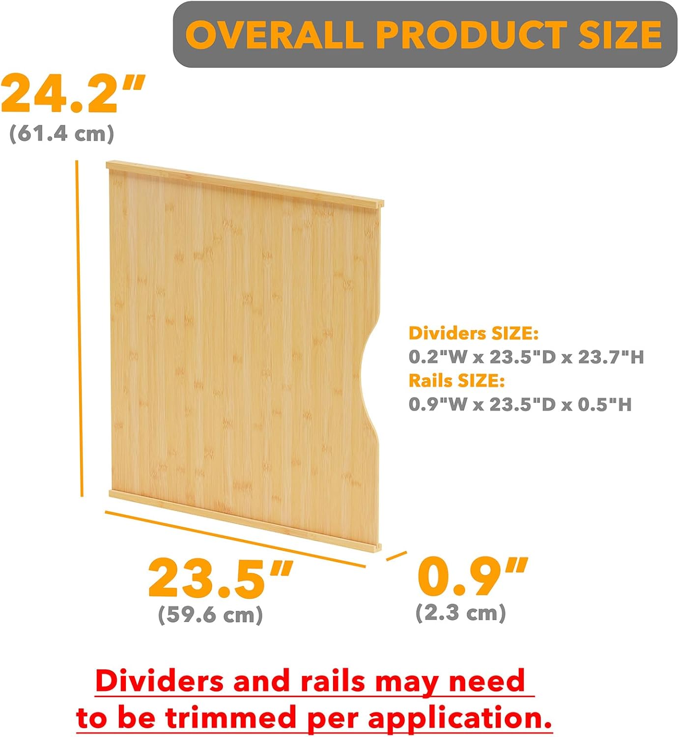 10 Pack Bamboo Tray Dividers f - Kitchen Baking Pantry recension och pris