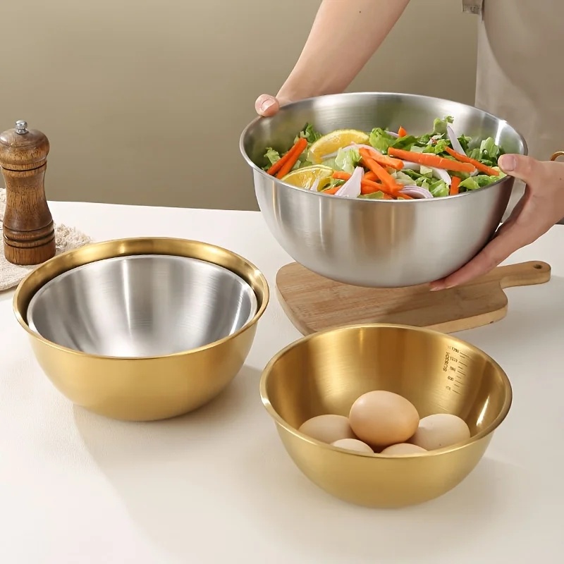 3PCS Stainless Steel Mixing Bo - Kitchen Baking Bowls recension och pris